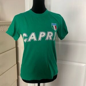 Green Capri T-Shirt with Italy Patch